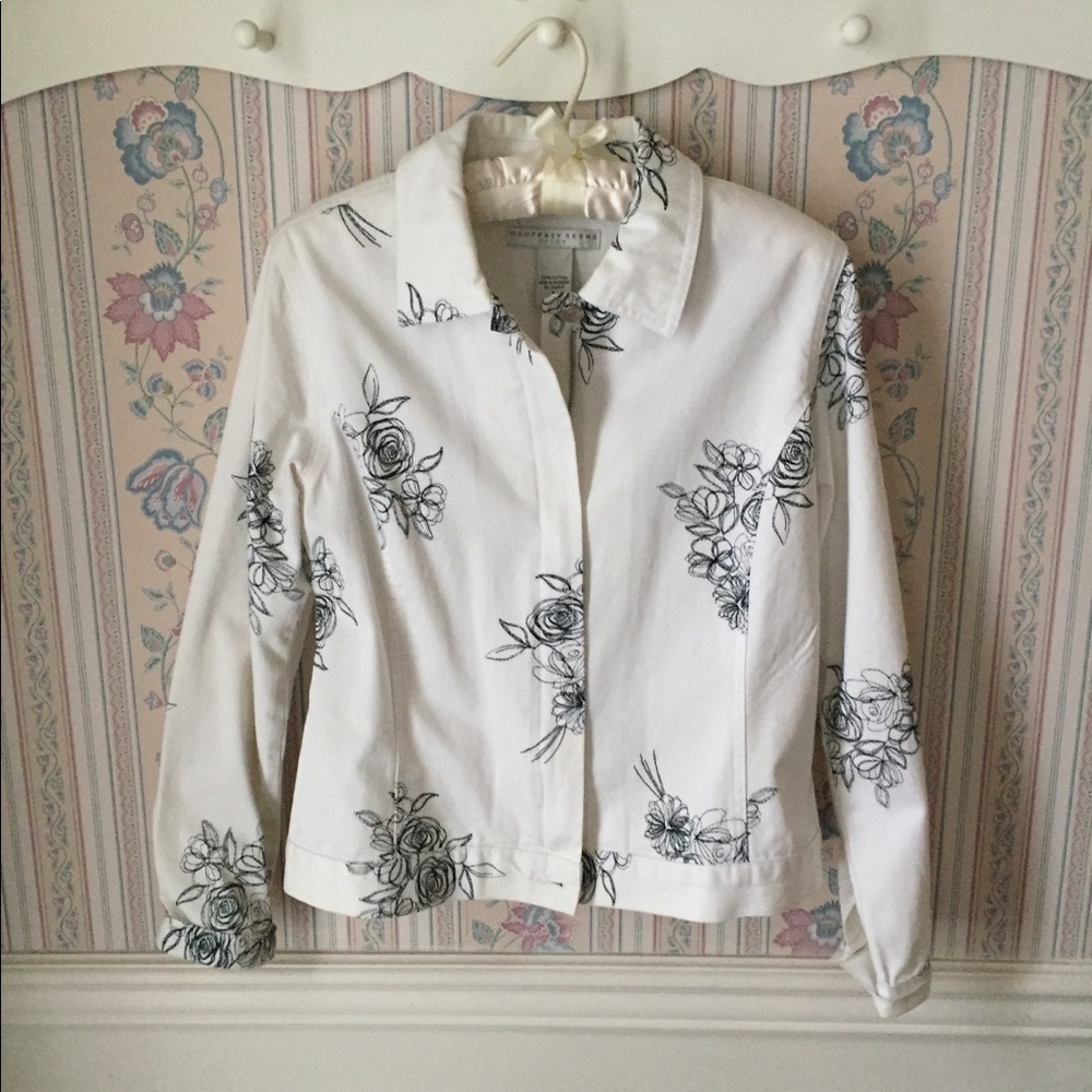 White light denim jacket